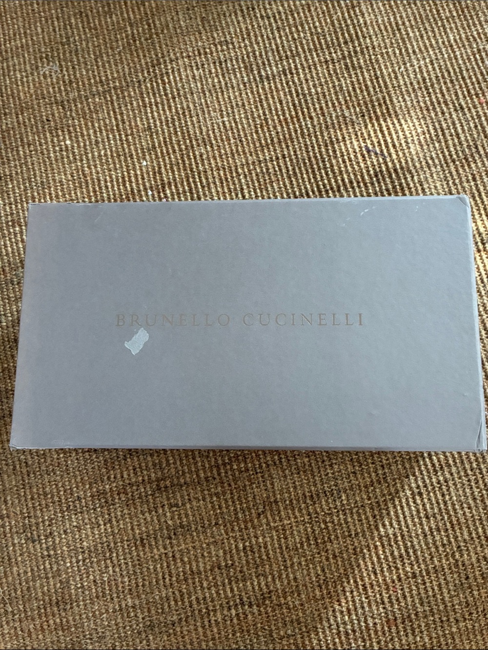 Brunello Cucinelli Gray Box with Subtle Gold Logo